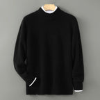 Aron - Men's Mock Neck Loose Fit Pullover Sweater 6