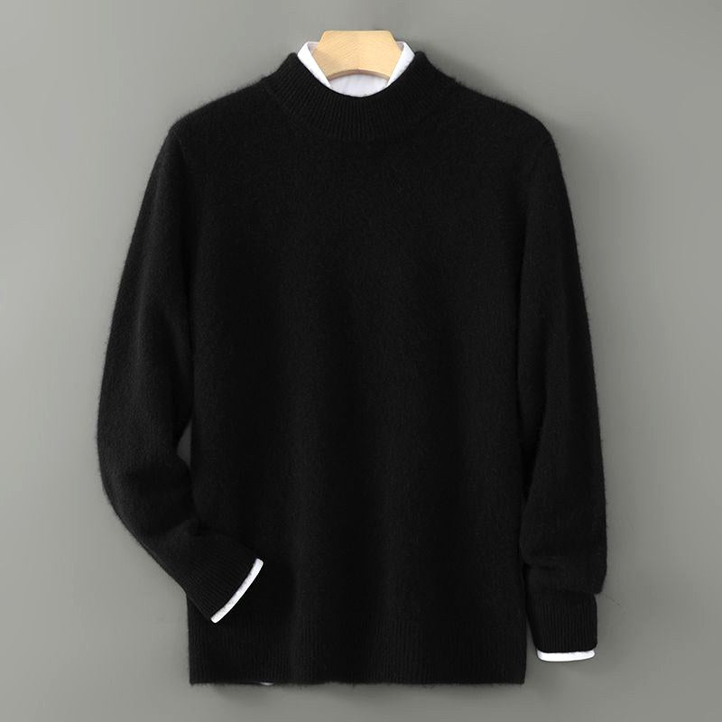 Aron - Men's Mock Neck Loose Fit Pullover Sweater 6