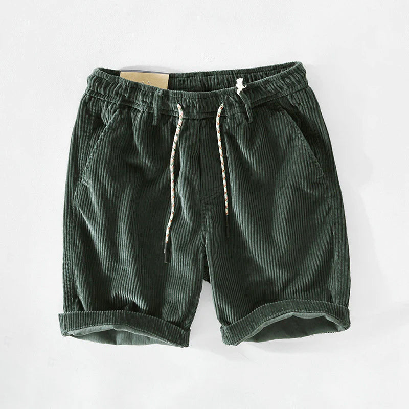 Asher - Men's Ribbed Corduroy Casual Shorts