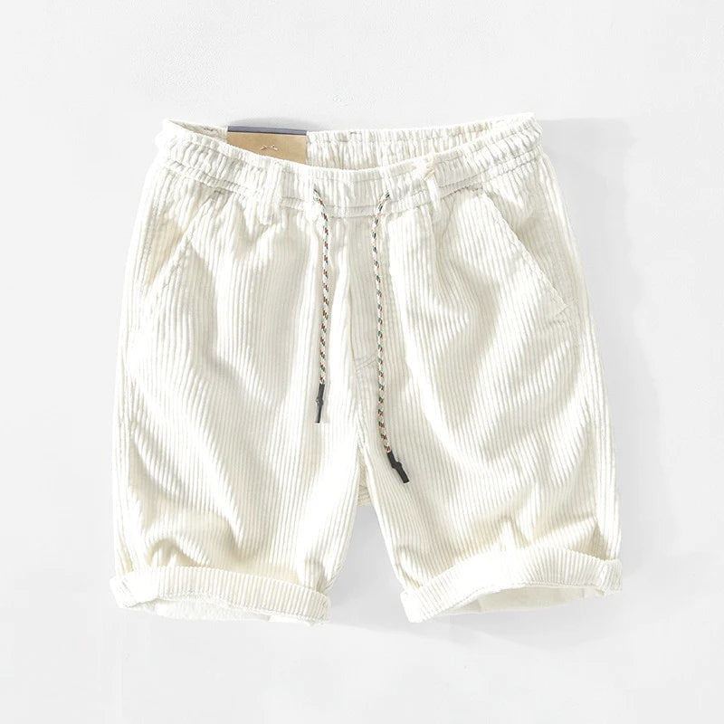 Asher - Men's Ribbed Corduroy Casual Shorts