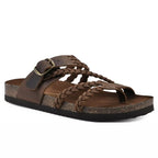 Athena - Women's Boho Multi-Braided Slide Sandals