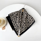 Aurelle - Women's Mixed Pattern Square Neck Scarf
