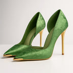 Ava - Women's Floral Jacquard Pointed Toe Stiletto Heels