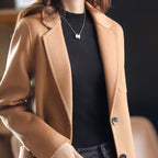 Ava - Women's Two-Button Structured Woolen Blazer Coat