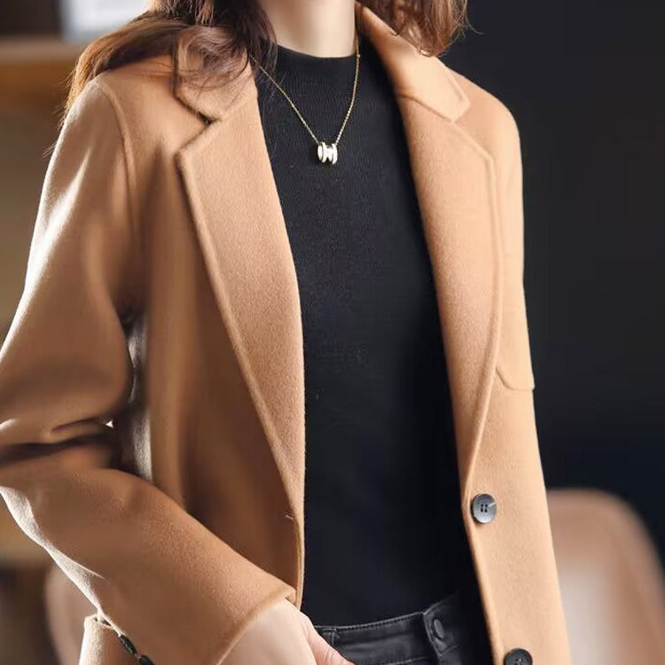 Ava - Women's Two-Button Structured Woolen Blazer Coat