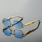 Avior - Rimless Octagonal Geometric Sunglasses