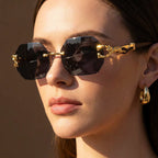 Avior - Rimless Octagonal Geometric Sunglasses