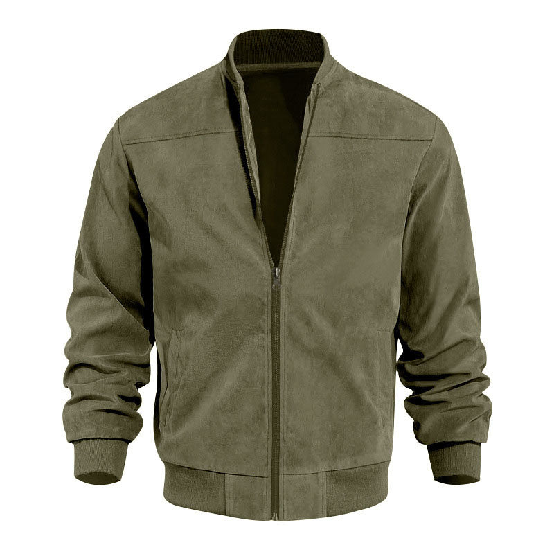 Bob - Men's Suede Stand Collar Lightweight Jacket