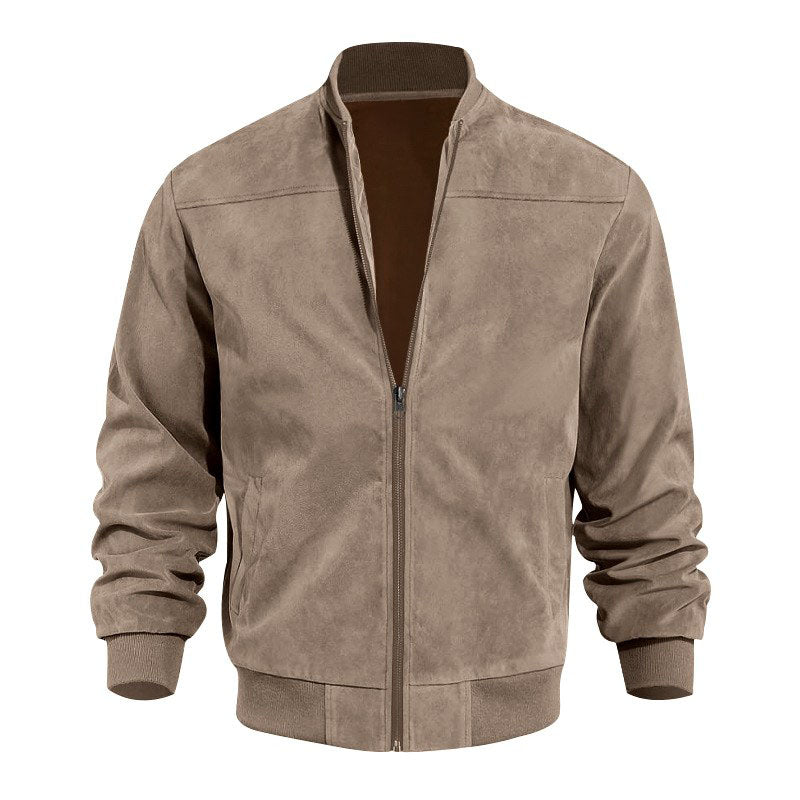 Bob - Men's Suede Stand Collar Lightweight Jacket