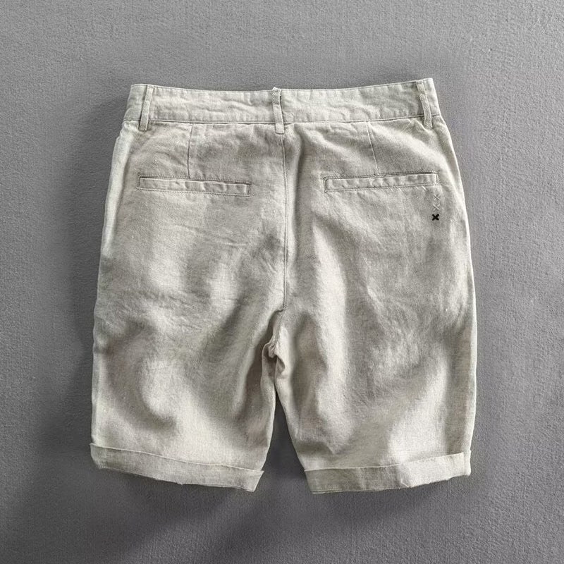 Bradley - Men's Coastal Linen Straight-Leg Shorts