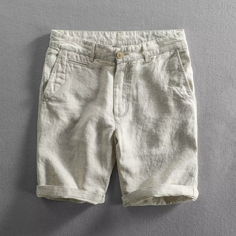 Bradley - Men's Coastal Linen Straight-Leg Shorts