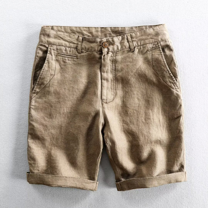 Bradley - Men's Coastal Linen Straight-Leg Shorts