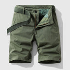Bradley - Men's Cotton Mid-Length Textured Cargo Shorts