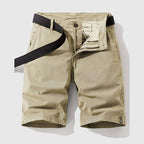 Bradley - Men's Cotton Mid-Length Textured Cargo Shorts