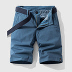 Bradley - Men's Cotton Mid-Length Textured Cargo Shorts