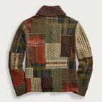 Bradley - Men's Vintage Patchwork Cable-Knit Cardigan