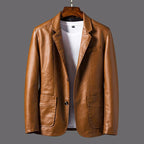 Bradley - Men's Faux Leather Blazer Jacket