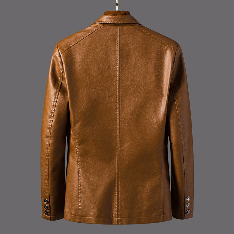 Bradley - Men's Faux Leather Blazer Jacket