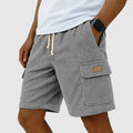 Brian - Men's Corduroy Drawstring Cargo Linen Shorts