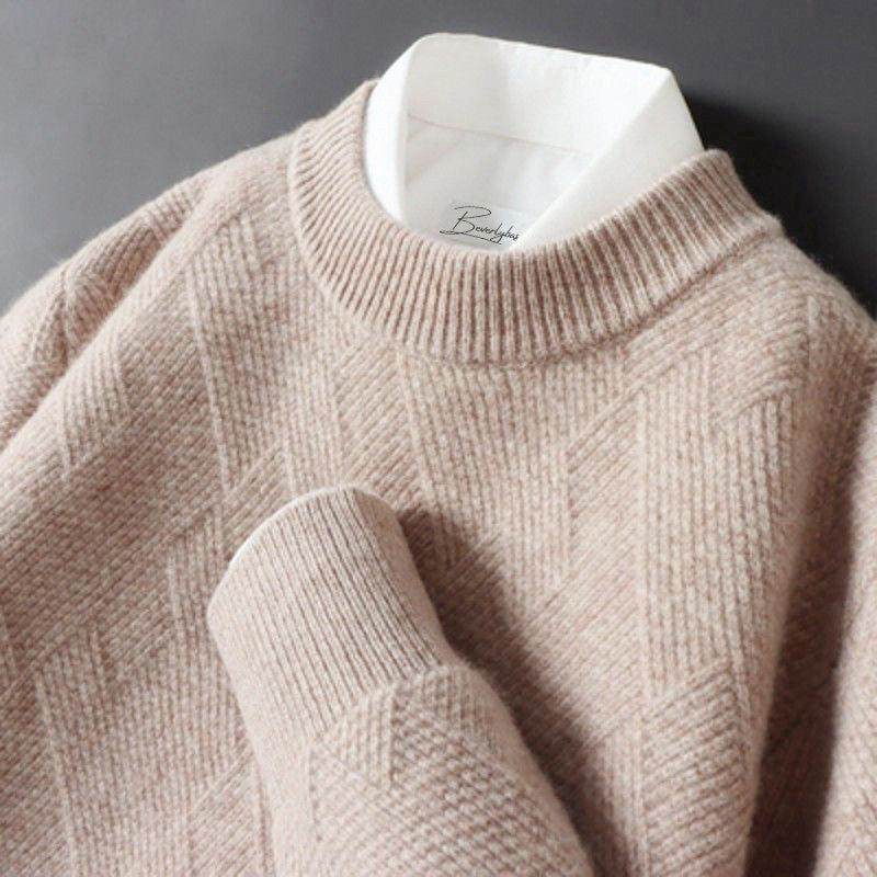 Brixton - Men's Chevron Cashmere Crewneck Sweater