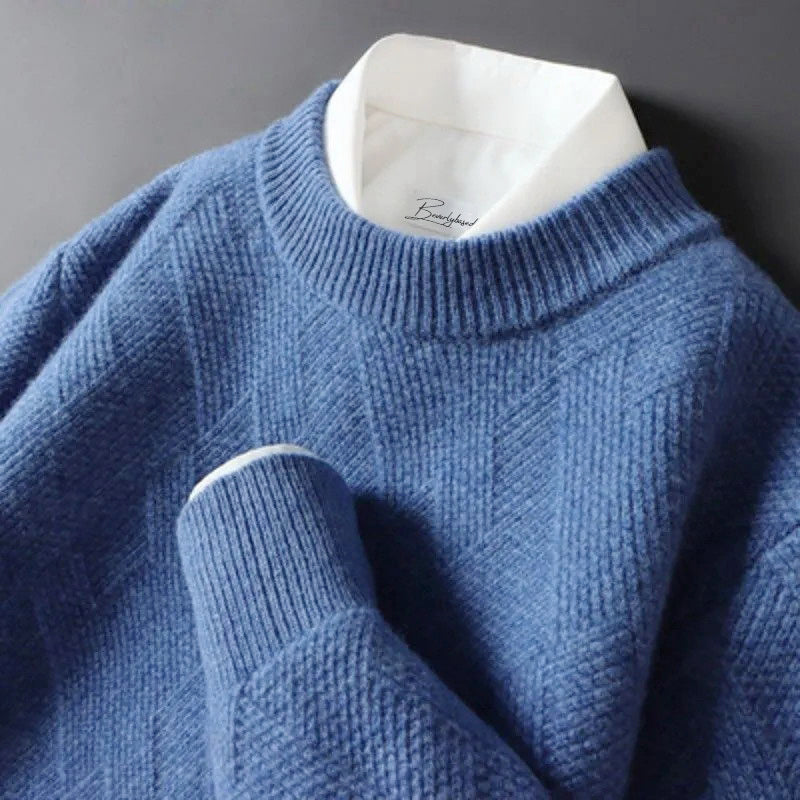 Brixton - Men's Chevron Cashmere Crewneck Sweater