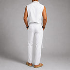 Brooks - Men's Sleeveless Shirt and Pleated Pants Set