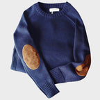 Bryer - Men's Urban Elbow Patch Crewneck Knit Sweater