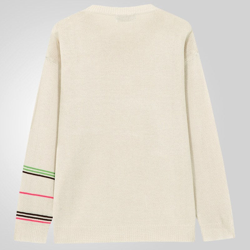Cameron - Men's Striped Crew Neck Relaxed Fit Sweater 3