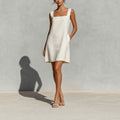 Carol - Women's Minimalist Linen Shift Dress