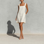 Carol - Women's Minimalist Linen Shift Dress