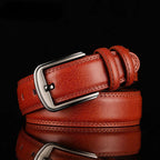 Cascade - Men's Leather Belt with Metal Buckle