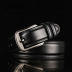 Cascade - Men's Leather Belt with Metal Buckle