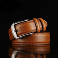 Cascade - Men's Leather Belt with Metal Buckle