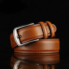 Cascade - Men's Leather Belt with Metal Buckle