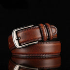 Cascade - Men's Leather Belt with Metal Buckle
