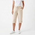 Celeste - Women’s Relaxed Drawstring Linen Capri Pants