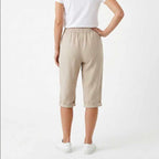 Celeste - Women’s Relaxed Drawstring Linen Capri Pants