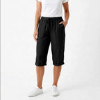 Celeste - Women’s Relaxed Drawstring Linen Capri Pants