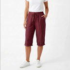 Celeste - Women’s Relaxed Drawstring Linen Capri Pants