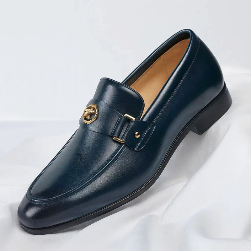 Charles - Men's Classic Leather Strap Dress Loafers