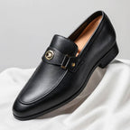 Charles - Men's Classic Leather Strap Dress Loafers