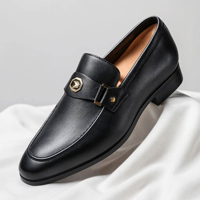 Charles - Men's Classic Leather Strap Dress Loafers