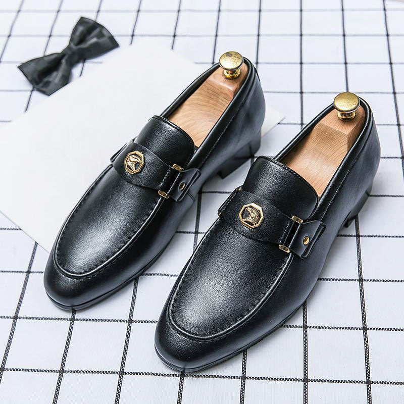 Charles - Men's Classic Leather Strap Dress Loafers