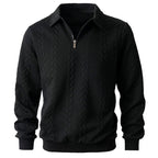Charles - Men's Cable Half-Zip Long Sleeve Sweater