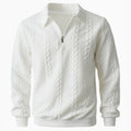 Charles - Men's Cable Half-Zip Long Sleeve Sweater