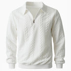 Charles - Men's Cable Half-Zip Long Sleeve Sweater