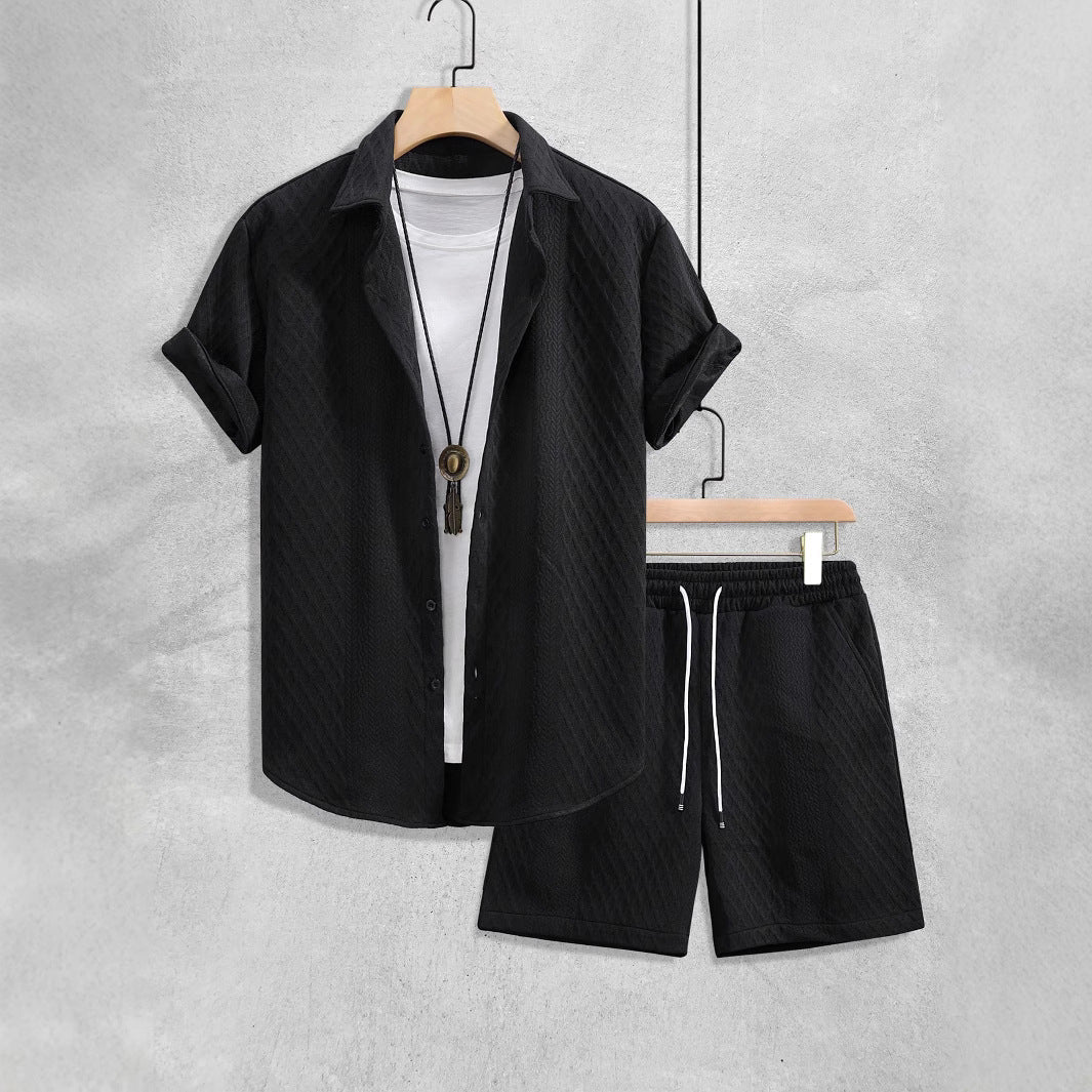 Chase - Men's Cruise Textured Shirt & Shorts Set