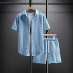 Chase - Men's Cruise Textured Shirt & Shorts Set