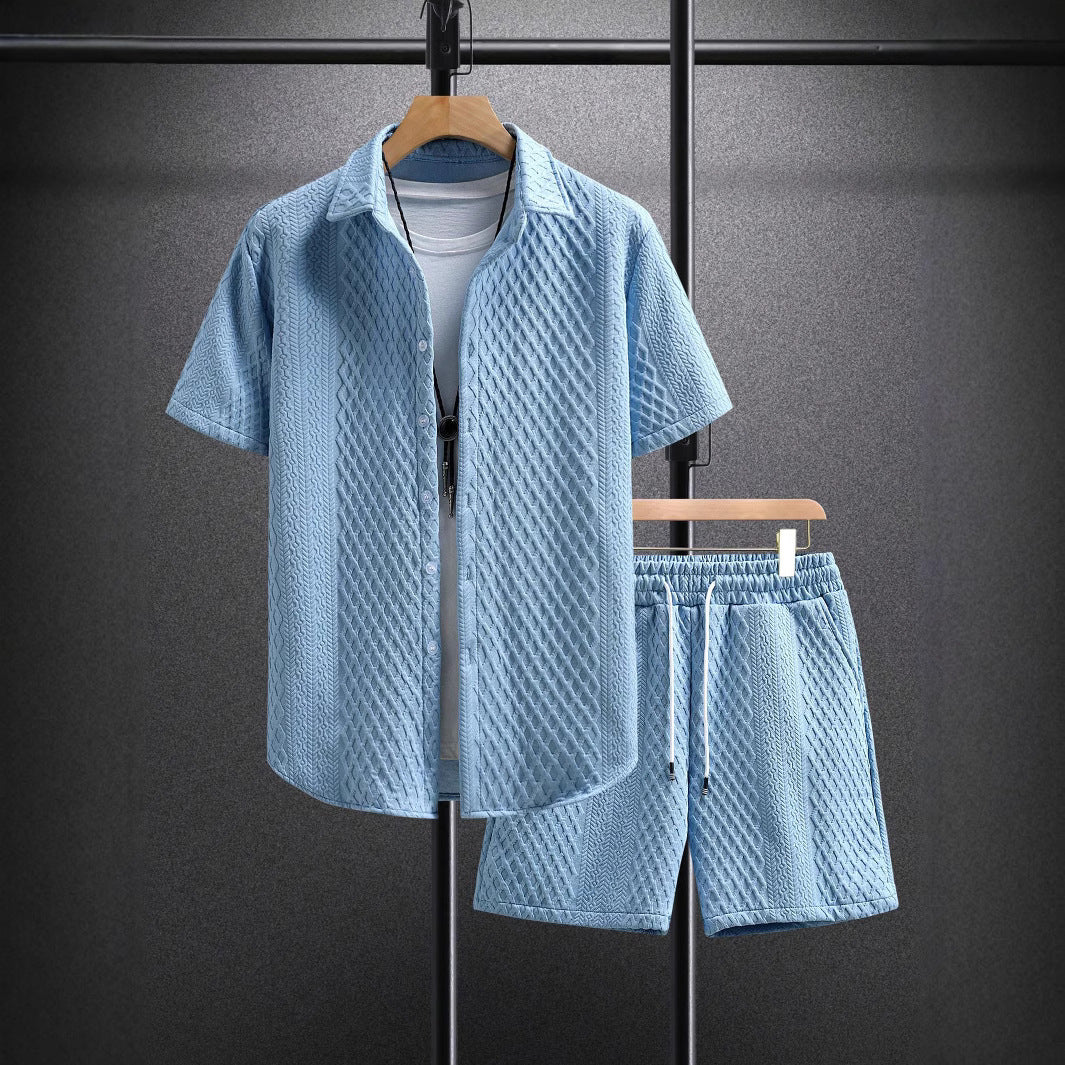 Chase - Men's Cruise Textured Shirt & Shorts Set