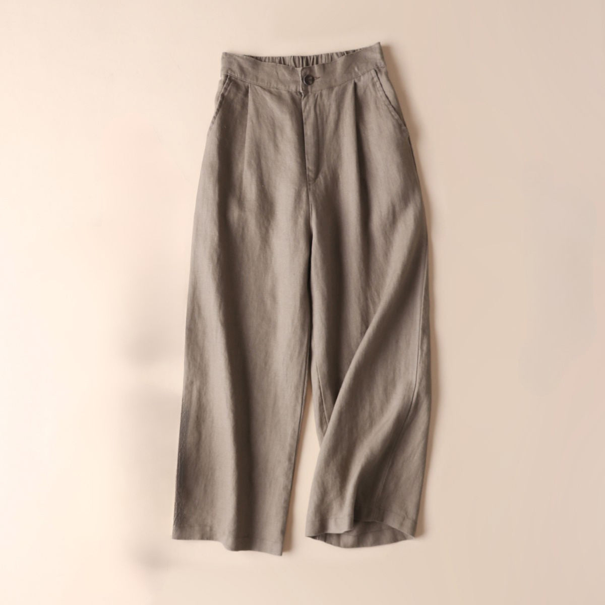 Chloe - Women's Linen Wide-Leg Pleated Trousers